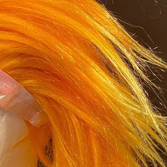 Halloween Wig Orange Rocker Punk Lorax Costume Synthetic - Picture 2 of 3